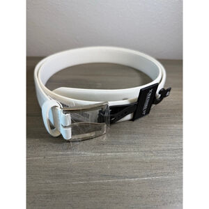 NWT's Yorkshire White Bonded Leather belt Size 48